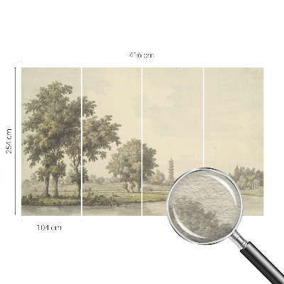 Nowoczesna fototapeta do salonu Nowoczesna fototapeta do salonu Spokojny park