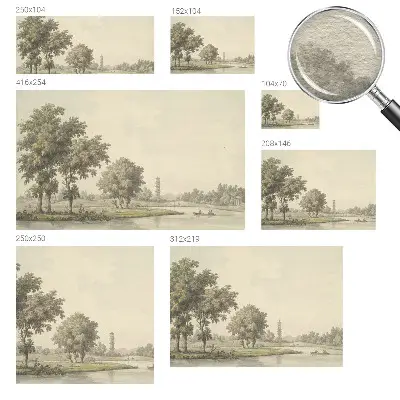 Nowoczesna fototapeta do salonu z motywem spokojnego parku