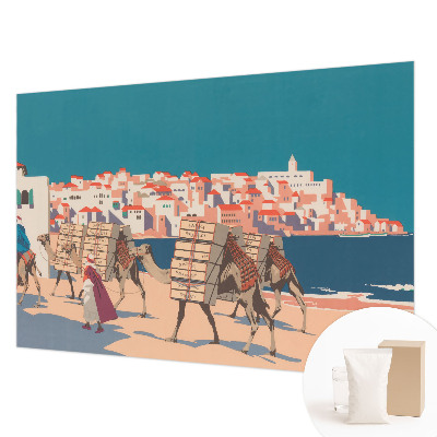 Fototapeta fizelinowa do sypialni Fototapeta fizelinowa do sypialni Karawana wielbłądów