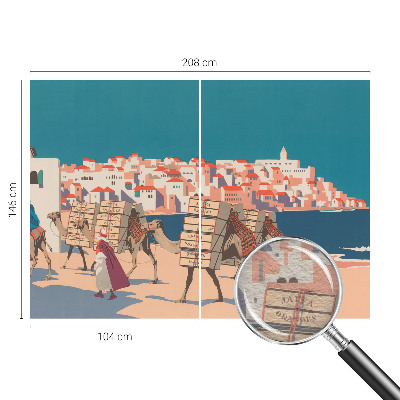 Fototapeta fizelinowa do sypialni Fototapeta fizelinowa do sypialni Karawana wielbłądów