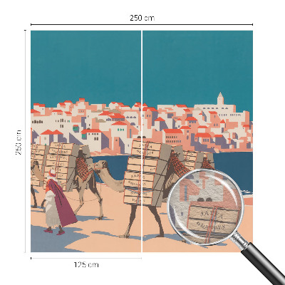 Fototapeta fizelinowa do sypialni Fototapeta fizelinowa do sypialni Karawana wielbłądów