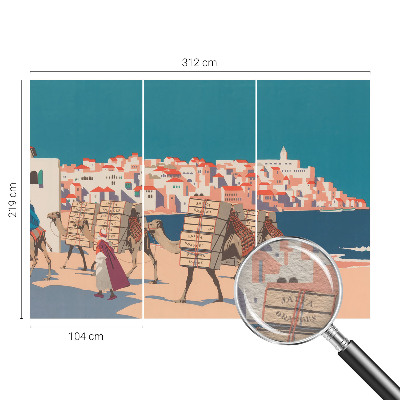 Fototapeta fizelinowa do sypialni Fototapeta fizelinowa do sypialni Karawana wielbłądów