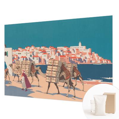 Fototapeta fizelinowa do sypialni Fototapeta fizelinowa do sypialni Karawana wielbłądów