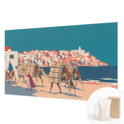 Fototapeta fizelinowa do sypialni Fototapeta fizelinowa do sypialni Karawana wielbłądów