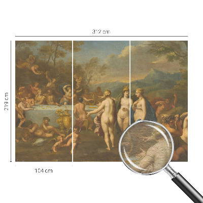 Nowoczesna fototapeta do salonu z motywem antycznej uczty