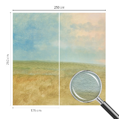 Fototapeta fizelinowa z nadrukiem z motywem pastelowych pól