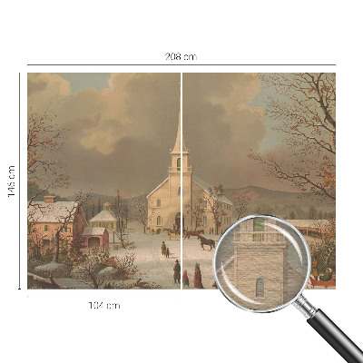 Tapeta fotograficzna fizelinowa Tapeta fotograficzna fizelinowa Zimowy pejzaż