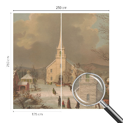 Tapeta fotograficzna fizelinowa Tapeta fotograficzna fizelinowa Zimowy pejzaż