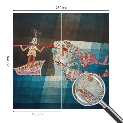 Fototapeta fizelinowa z nadrukiem z motywem rybaka łowcy