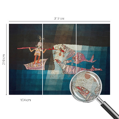 Fototapeta fizelinowa z nadrukiem z motywem rybaka łowcy