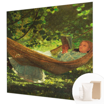 Nowoczesna fototapeta do salonu z motywem relaksu w hamaku