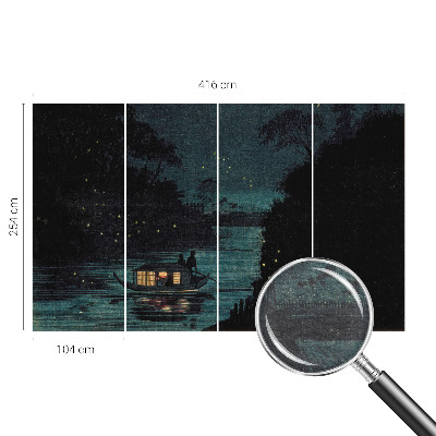 Nowoczesna fototapeta do salonu Nowoczesna fototapeta do salonu Wieczorne światła