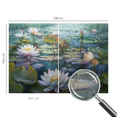Tapeta fotograficzna fizelinowa z motywem kwiatów stawu