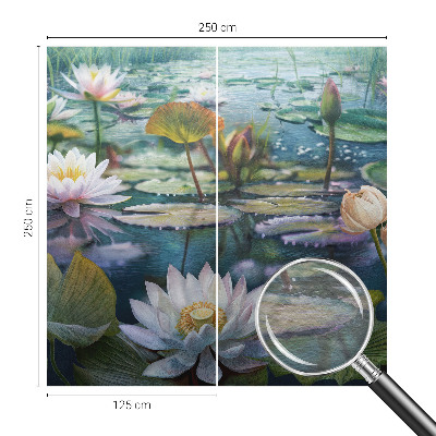 Tapeta fotograficzna fizelinowa z motywem kwiatów stawu