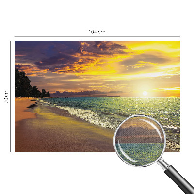 Tapeta fotograficzna samoprzylepna z motywem plaży o zachodzie słońca
