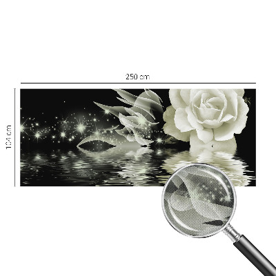 Nowoczesna fototapeta do salonu z motywem świetlistej róży
