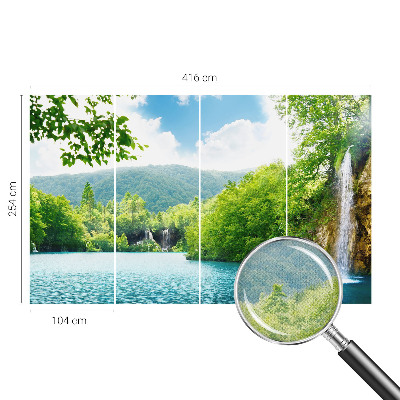 Dekoracyjna fototapeta na ścianę z motywem naturalnego wodospadu