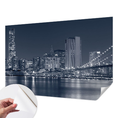 Fototapeta samoprzylepna z nadrukiem z motywem nocnego miasta