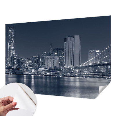Fototapeta samoprzylepna z nadrukiem z motywem nocnego miasta