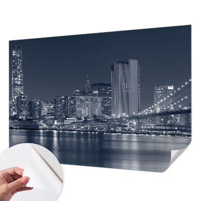 Fototapeta samoprzylepna z nadrukiem z motywem nocnego miasta