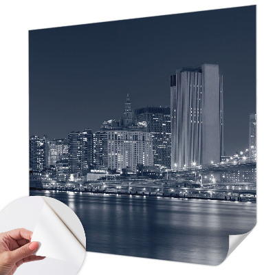Fototapeta samoprzylepna z nadrukiem z motywem nocnego miasta