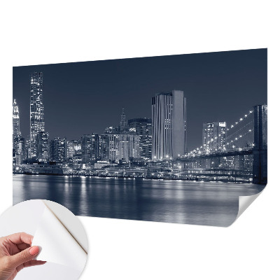 Fototapeta samoprzylepna z nadrukiem z motywem nocnego miasta