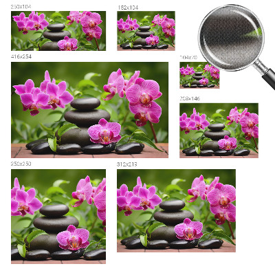 Fototapeta na ścianę z motywem orchidei i kamieni