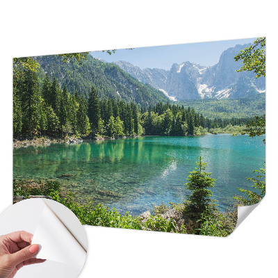 Fototapeta samoprzylepna do sypialni z motywem zielonego jeziora