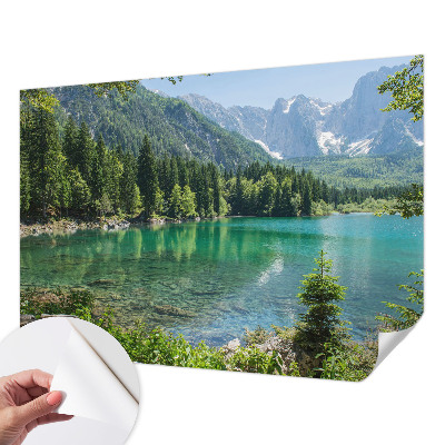 Fototapeta samoprzylepna do sypialni z motywem zielonego jeziora