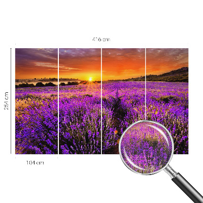 Dekoracyjna fototapeta na ścianę z motywem lawendowego zachodu