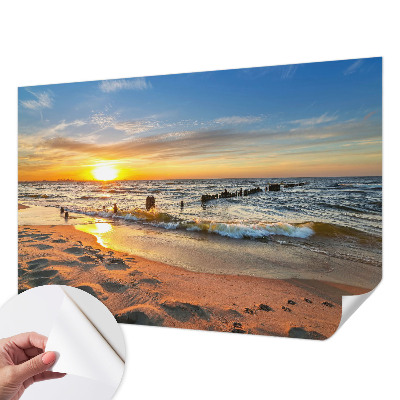 Dekoracyjna fototapeta na ścianę z motywem plażowego zachodu słońca