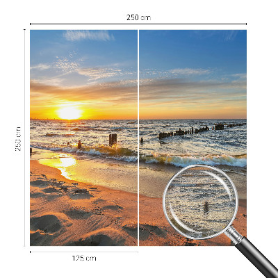 Dekoracyjna fototapeta na ścianę z motywem plażowego zachodu słońca