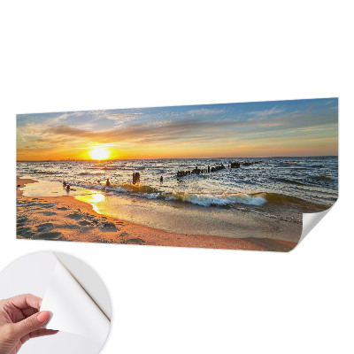 Dekoracyjna fototapeta na ścianę z motywem plażowego zachodu słońca