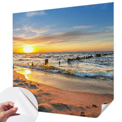 Dekoracyjna fototapeta na ścianę z motywem plażowego zachodu słońca