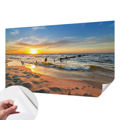 Dekoracyjna fototapeta na ścianę z motywem plażowego zachodu słońca