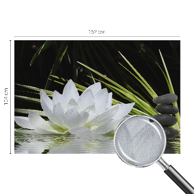 Fototapeta samoprzylepna do sypialni z motywem lilii w kompozycji nawiązującej do medytacji