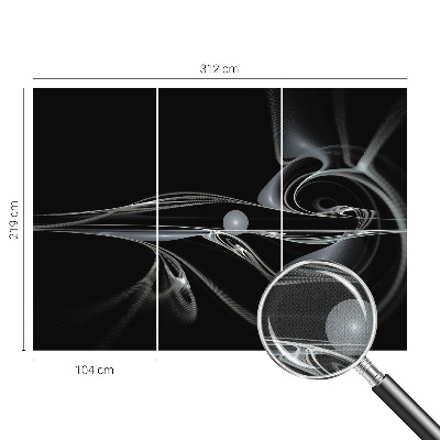 Fototapeta samoprzylepna do sypialni z motywem płynnych linii