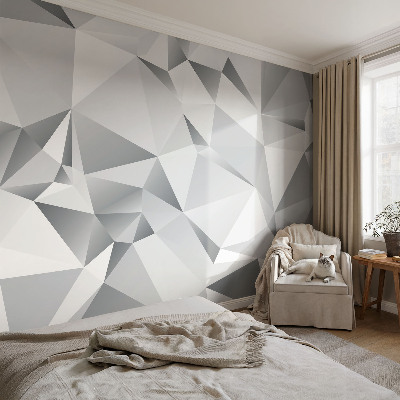 Fototapeta samoprzylepna do sypialni z abstrakcyjnym geometrycznym wzorem