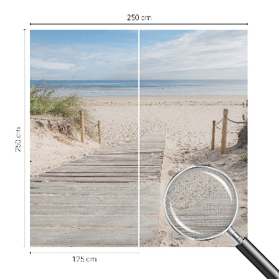 Tapeta fotograficzna samoprzylepna z motywem drewnianego chodnika