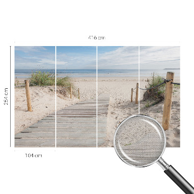 Tapeta fotograficzna samoprzylepna z motywem drewnianego chodnika