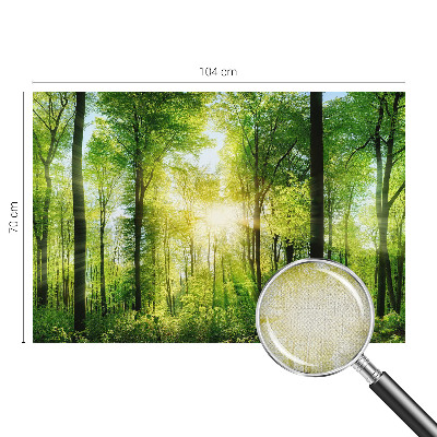 Nowoczesna fototapeta do salonu z motywem leśnej harmonii