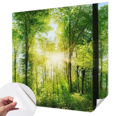 Nowoczesna fototapeta do salonu z motywem leśnej harmonii