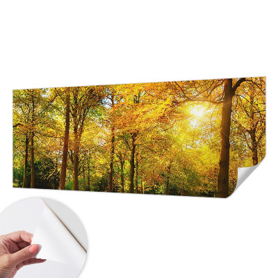 Fototapeta samoprzylepna z nadrukiem z motywem złotych liści