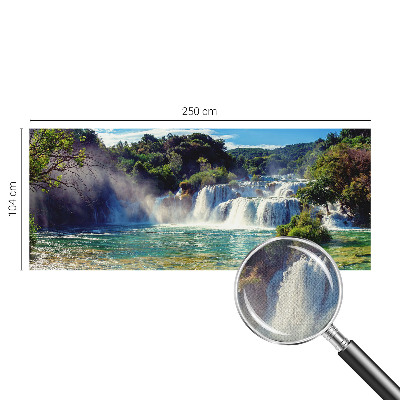 Fototapeta samoprzylepna do sypialni z motywem wodospadu i krajobrazu