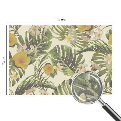Fototapeta samoprzylepna z nadrukiem z egzotycznym motywem florystycznym