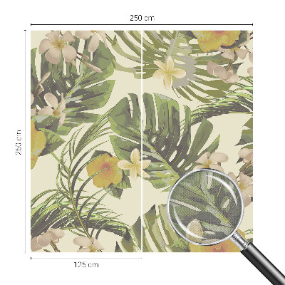 Fototapeta samoprzylepna z nadrukiem z egzotycznym motywem florystycznym