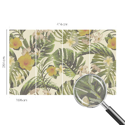 Fototapeta samoprzylepna z nadrukiem z egzotycznym motywem florystycznym