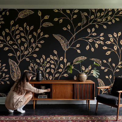 Tapeta fotograficzna samoprzylepna z motywem botanicznym w eleganckim stylu