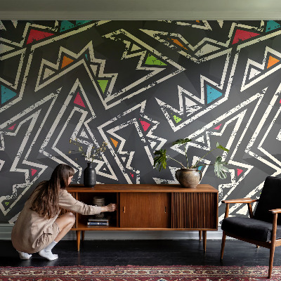 Fototapeta samoprzylepna do sypialni z motywem energetycznej geometrii