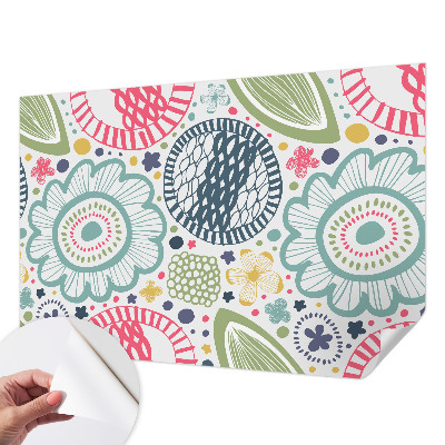 Fototapeta samoprzylepna z nadrukiem Kwiatowe wzory